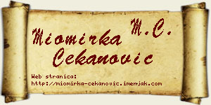 Miomirka Čekanović vizit kartica